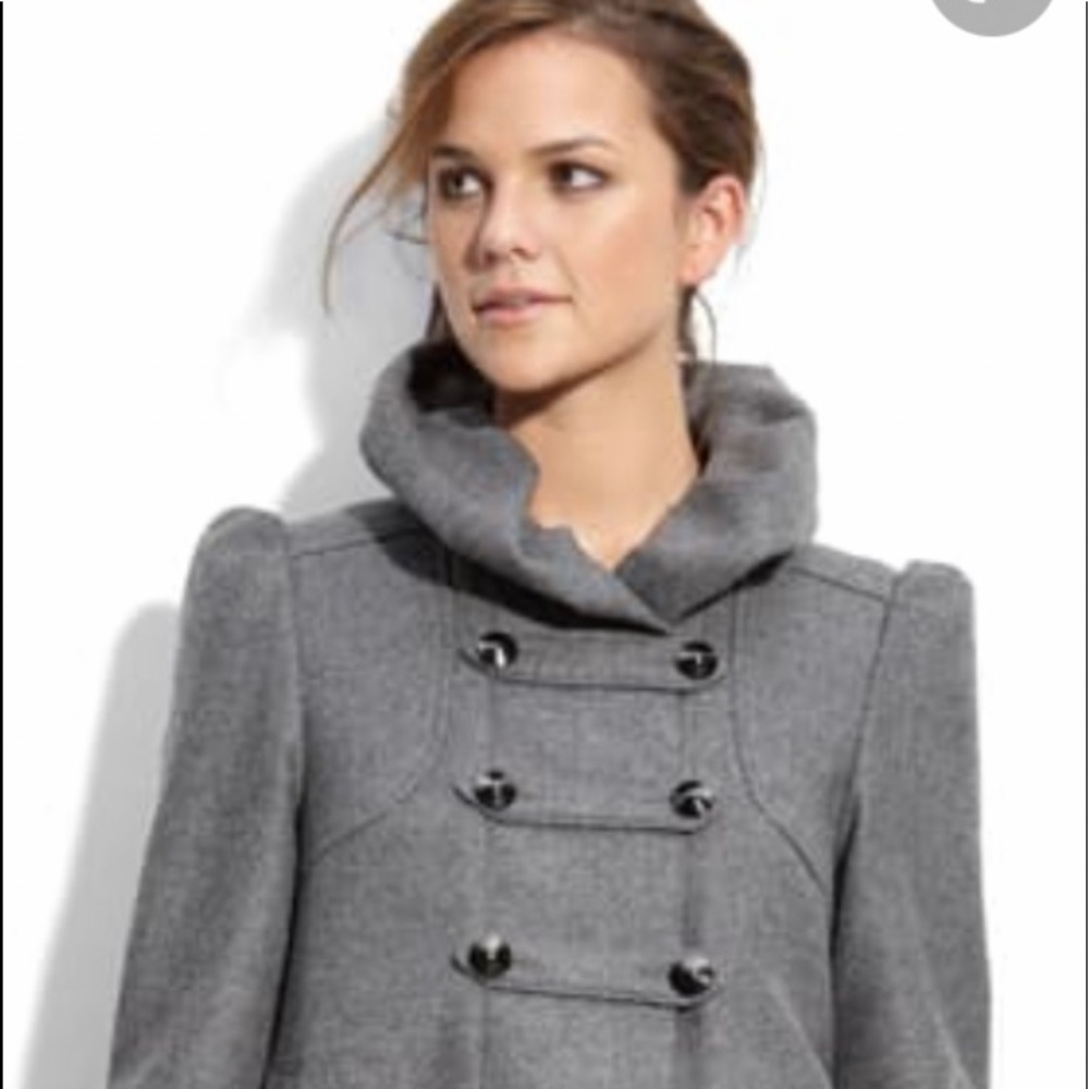 French Connection Lark Gray wool coat, size 6